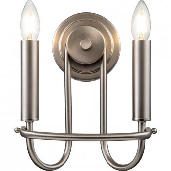 KICHLER Capitol Hill wall light, 2-bulb, brushed nickel