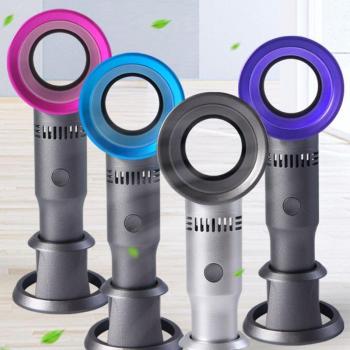 Portable Bladeless Cooling Fan USB Rechargeable with 3 Speeds