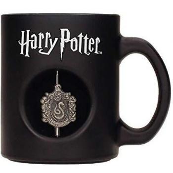 Taza Harry Potter Slytherin con Logo Negro Giratorio