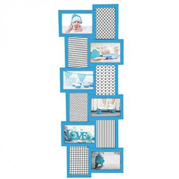 Cornice Portafoto Azzurro Easy 12 Slots 82x30
