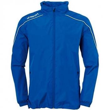Kinderallwetterwindjacke UHLSPORT Stream 22 in Blau/Weiß, 152
