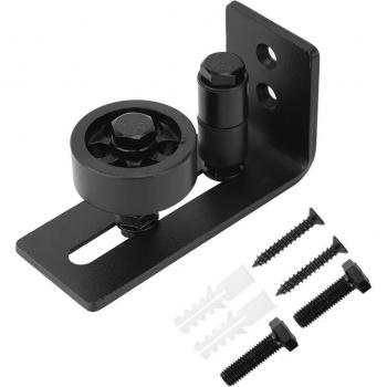 Floor Mounted Barn Door Guide – Adjustable Black Steel