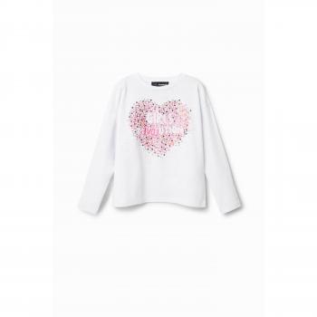 T-shirt Bambina Paillettes Splatter Desigual