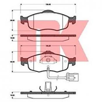 Ford Vorderrad Bremsbelagset NK 222519 – ohne Zubehör