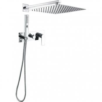Valaz Ducha 20cm Cromo Cuadrado Serie Miño
