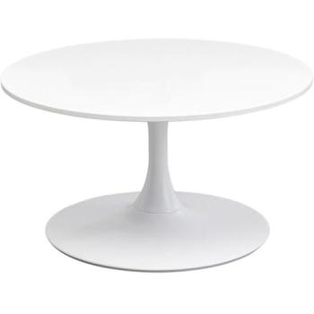 Rundt Vit MDF-Softbord med Vitt Stålsäkerhet – KARE DESIGN Schickeria (Ø80)