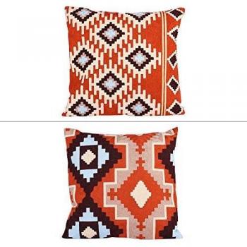 Coussin rot mit Rauten 45 cm (1 zufälliges Modell)