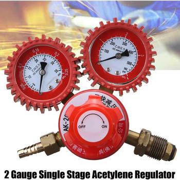 Système régulateur acétylène calibre 2, 0‑4 MPa, étage simple, coupe à feu 5/8