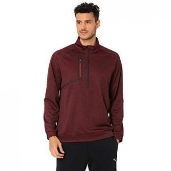 Men’s Puma Pomegranate 1/4 Zip Polo Shirt