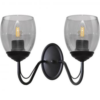 Netlighting Allena Wall Lamp Black Smokey 27cm