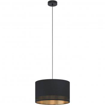Pendelleuchte Esteperra in Schwarz und Gold Ø 38 cm