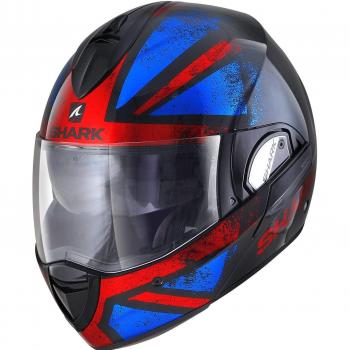Shark Tixer S3 Klapphelm in Schwarz-Rot-Blau (M)