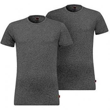 T-shirt crew Levi's homme, pack de 2, gris (Middle Grey Melange 758), X-Large