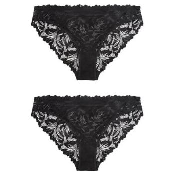 Ensemble de culottes dentelées Noirs Haute Jambe Comfort Ultimate 2-Pack