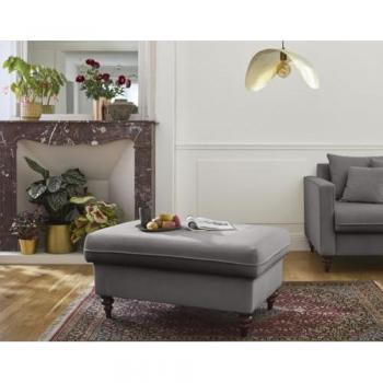 Velours Pouf Flamingo Gris