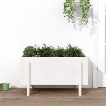 White Raised Garden Bed 101x50x57 cm Solid Pine vidaXL