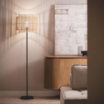 Lampadaire Naturel en Métal et Bambou Ayana