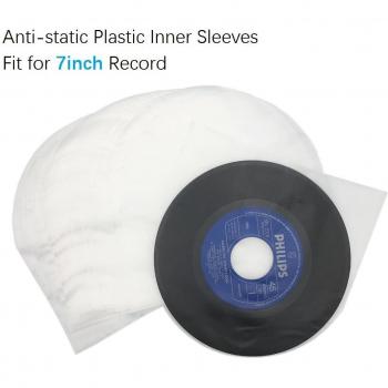 3 Mil Clear Anti-Static Vinyl Record Inner Sleeves for 7-Inch Records (25/50 Pieces)