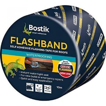 Bostik Flashband Self Adhesive Flashing Tape for Roofs, Colour: Grey, 150mm x 10m
