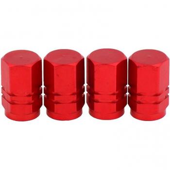Tapones Hexagonales de Aluminio para Válvulas, 4 Piezas, Accesorios de Automóvil
