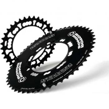 Rotor Plateau Oval Q‑Ring Noir – BCD 52–110 mm