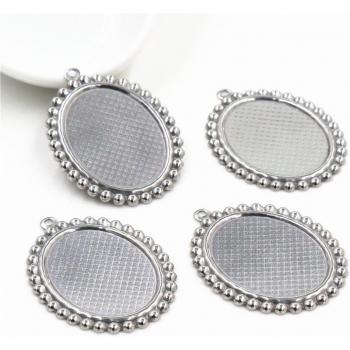 Never Fade 10pcs 18x25mm Cabochon Base Pendant Tray Set