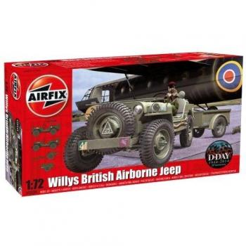 Airfix Willys MB Jeep with 6Pdr Gun and Trailer 1/72 Model