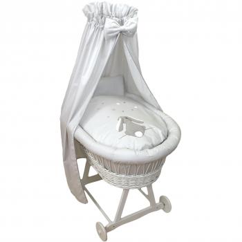Culla Sissi con Ruote Fluffy Gray in Legno
