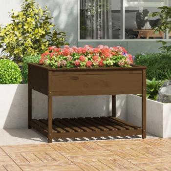 Jardinier vertical marron miel 111x111x81 cm