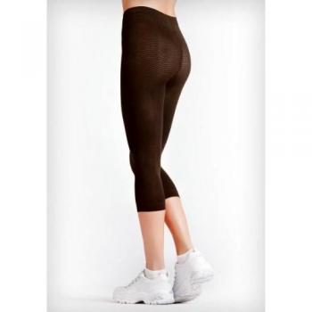 SOLIDEA Leggings Donna Modello Capri Silver Wave Corsaro | Leggings Sportivi Donna Micromassagianti, Silver Wave, Leggings (Moka, 46)