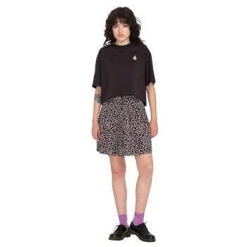 Volcom Surfpunk Black Midi Skirt – L, Pure Viscose