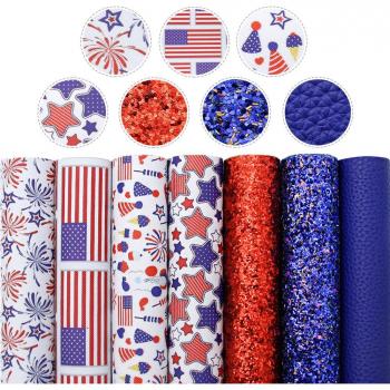 July 4th Synthetic Leather Fabric