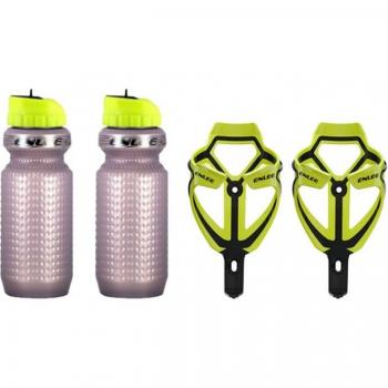 ENLEE Lightweight Bike Bottle Holder with 650ml Leak Proof Bottle