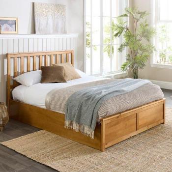 Wooden Ottoman Storage Bed – Queen Size