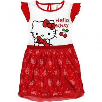 Chic y Colorido: Vestido Hello Kitty en Rojo