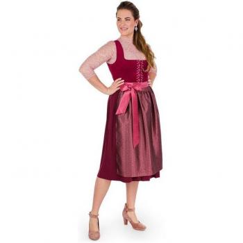 SPIETH & WENSKY ASTRID Cord‑Dirndl (Weinrot/Brombeer) – 2‑teilig, Größe 40 (Damen)