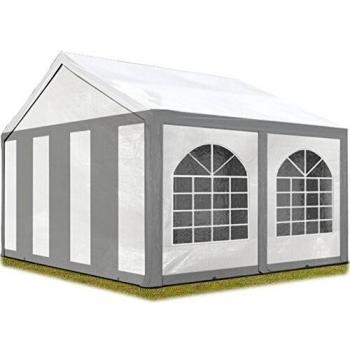 3x4 m carpa para fiestas, pe 450, gris-blanco