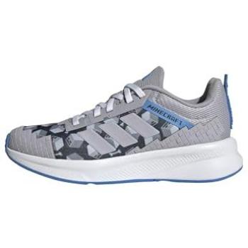 Kids’ Fortarun 4.0 Trainers – Adidas Minecraft (Glory Grey, Lucid Ray Blue)