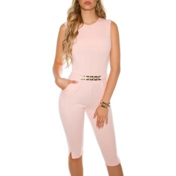 Glamoröses Midi-Overall mit eleganter Gürtelschnalle – S