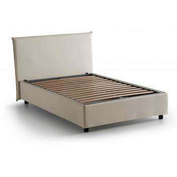 Lit Demi-Carré Tissu Beige 120x190 cm – Dmora