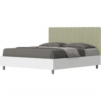 Conjunto Cama Elevada Fresno 160x200 + Cabecero Microfibra Kaia