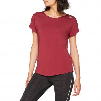 Reebok Damen Sport-T-Shirt Kurzarm Rot