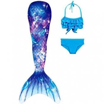 Costume da Bagno Sirena NAITOKE – Bikini e Coda (Senza Pinna)