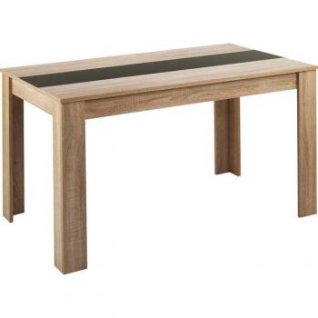 Contemporary Oak and White Dining Table