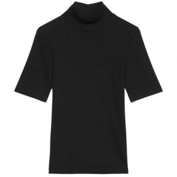 Marc O'Polo T-Shirt mit Stehkragen schwarz XXL