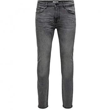 Only & Sons Vaqueros Skinny, Modelo Onswarp Dcc 2051, Gris