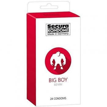 Big Boy Transparent Lube-Free Condoms by Secura, Box of 24