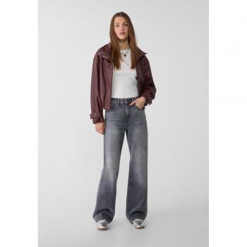 Stradivarius D92 Regular Straight Denim Grigio Scuro 36