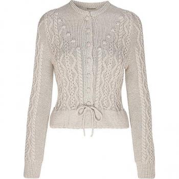 GOTTSEIDANK Damen Trachten Strickjacke LENE beige Größe L
