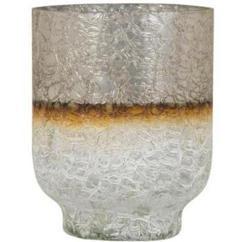 Vase aus Kristall in Gold und Weiß 15 x 15 x 19 cm